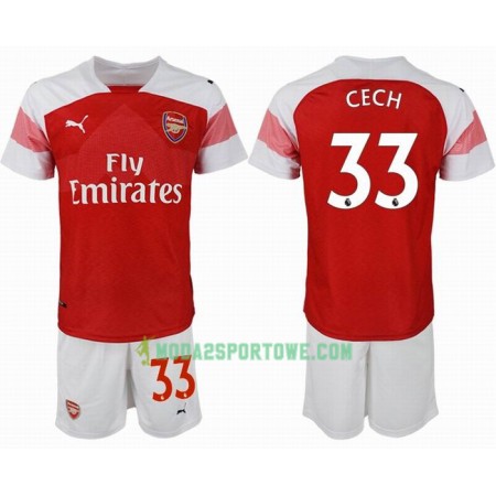 Koszulka Arsenal CECH 33 Dziecięcy Domowe Stroje Piłkarskie 2018/19 Krótki Rękaw